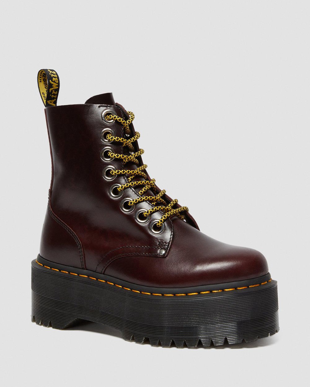 Dr Martens Jadon Max Kožené Topánky Na Platforme Damske ( Oxblood ) SK 156-JWQYXH